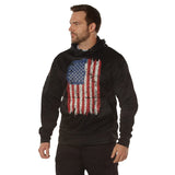 Distressed US Flag Concealed Carry Hooded Sweatshirt