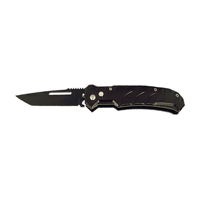 SDS Black Handle Black Blade Tanto Point 3.25-inch Automatic Knife