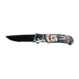 SDS Clip Point Skull with Top Hat 3.25-inch Automatic Knife