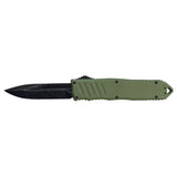 SDS Stonewash Blade Green Handle Clip Point 3.5-inch OTF Auto Knife