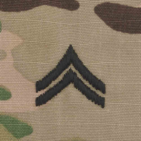 Scorpion Camo Rank Corporal E-4 Hook & Loop Army Patch