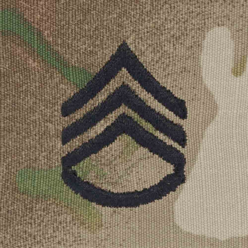 Scorpion Camo Rank Staff Sergeant E-6 Hook & Loop Army Patch