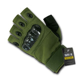 RapDom Half-Finger Carbon Fiber Hard Knuckle Tactical Glove