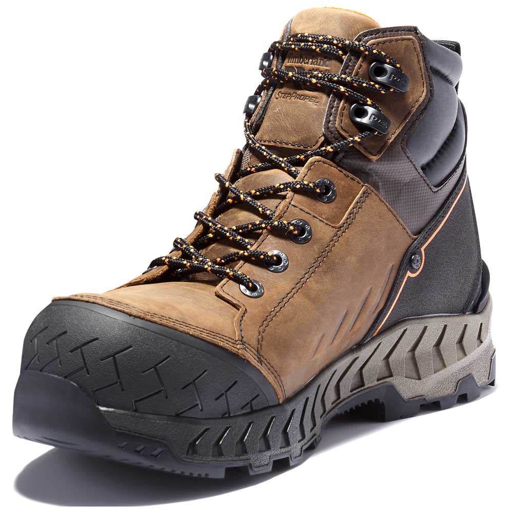 Timberland Work Summit Mid Brown Composite Toe Waterproof Work Boot