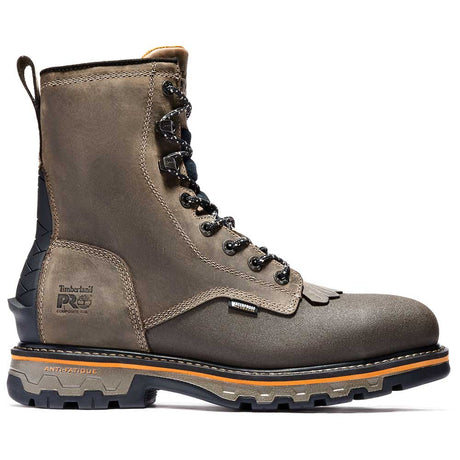 Timberland True Grit 8-inch Brown Composite Toe Waterproof Side-Zip Work Boot