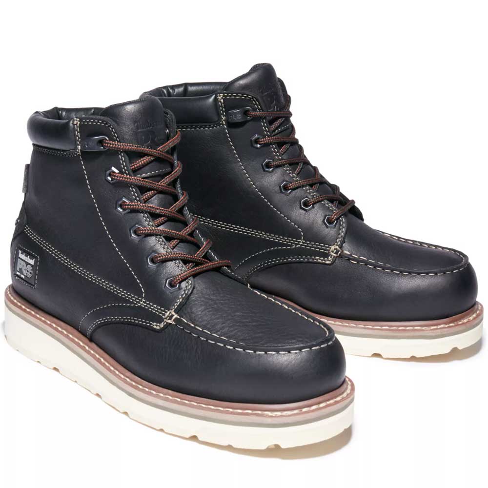 靴 Timberland moc toe GTX Timberland Pro Gridworks 6-Inch Black WP Moc Toe Work Boot