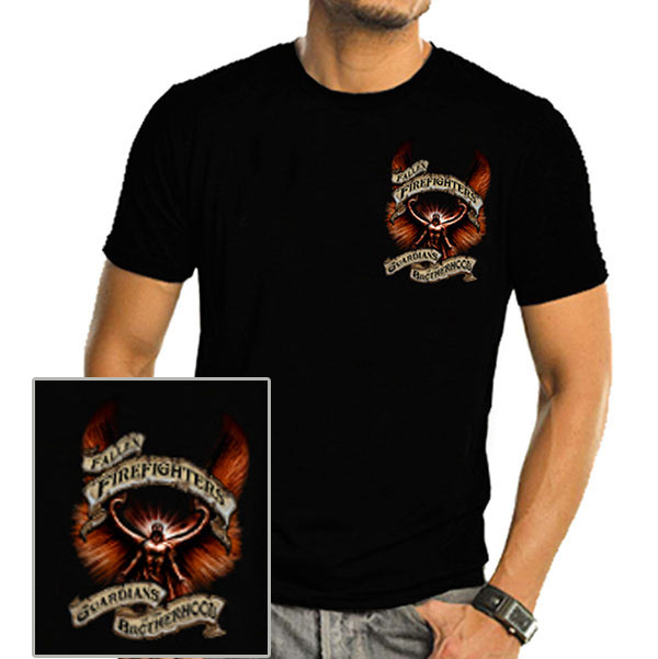 Guardian of the Brotherhood Fallen Firefighters T-Shirt - Black