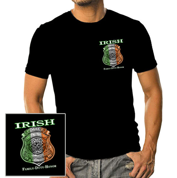 Elite Breed Irish American Police T-Shirt - Black