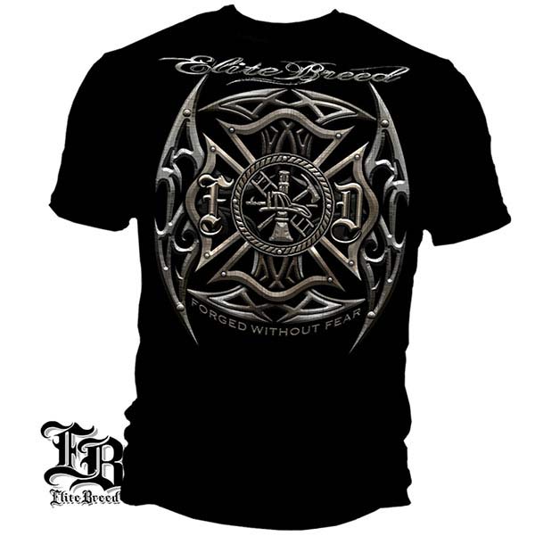 Elite Breed Firefighter Blades Black Foil T-Shirt - Black