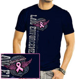 Elite Breed Fight Breast Cancer Law Enforcement T-Shirt - Navy