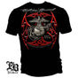 Elite Breed Red Blades Forged Without Fear USMC T-Shirt - Black