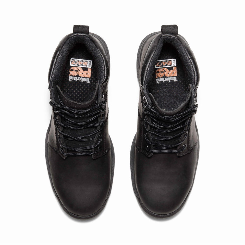 Timberland ブラック ワークブーツ 6-Inch Black Timberland Montauk Work Boot Safety Toe