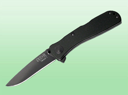 SOG Twitch II Black Plain Edge Pocket Knife - TWI12-CP