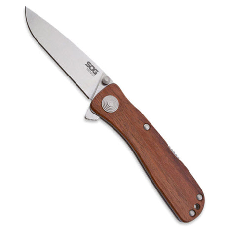 SOG Twitch II Wood Handle Assisted Open Folding Knife - TWI-14