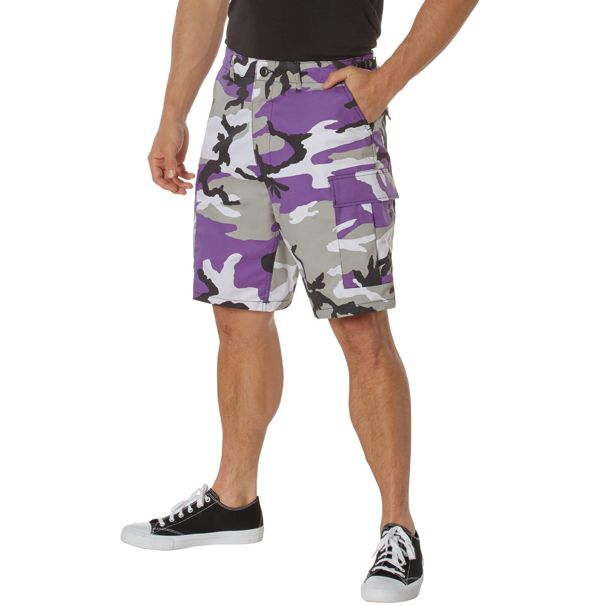 Ultra Violet Camo Military BDU Cargo Shorts