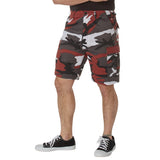 Men's Red Camouflage BDU Cargo Shorts