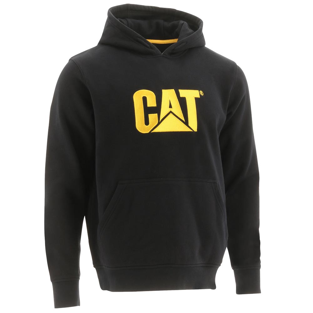 要在庫確認【関税無・国内発】Logo Hooded Sweatshirt Caterpillar Trademark Black Hooded Sweatshirt
