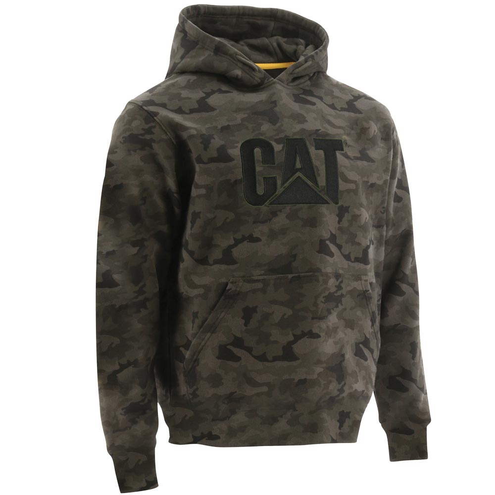 要在庫確認【関税無・国内発】Logo Hooded Sweatshirt Caterpillar Trademark Black Hooded Sweatshirt
