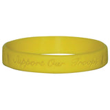 Yellow Support Our Troops Wrist Band