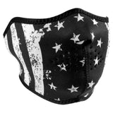 Black and White Flag Neoprene Half Face Mask