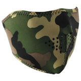 Woodland Camo Neoprene Half Face Mask