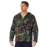 Green Camo Military Style Anorak Parka