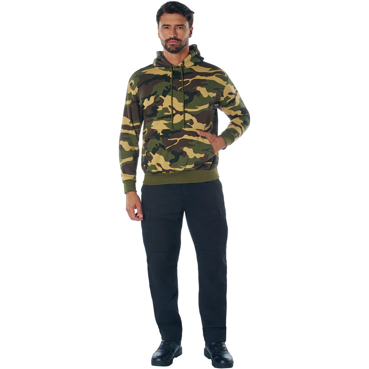 Woodland Camo Pullover Hooded Sweatshirt