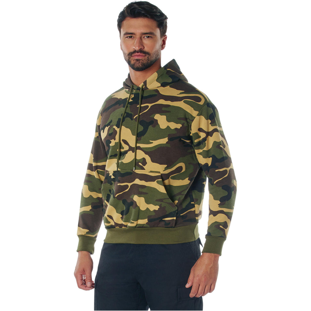 Woodland Camo Pullover Hooded Sweatshirt