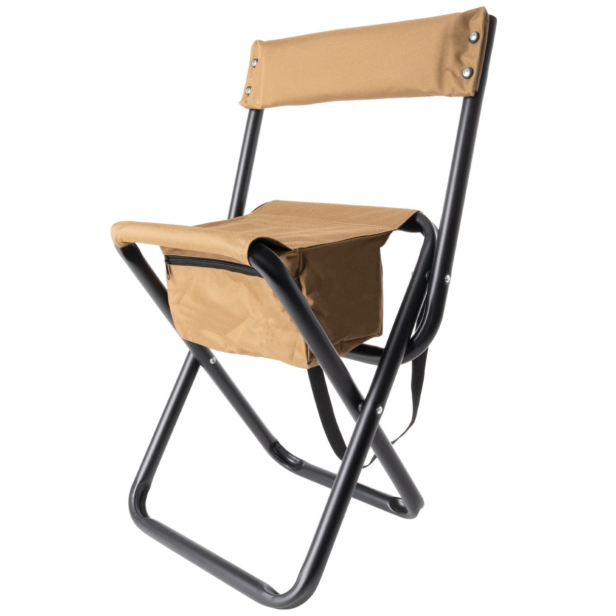 Deluxe Folding Camp Chair with Pouch and Back Support