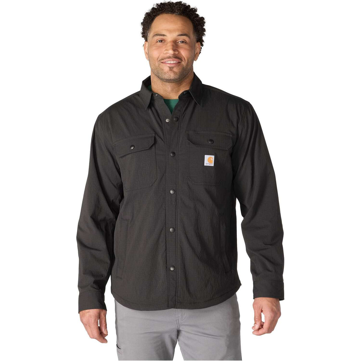 Carhartt Men's Force Fleece-Lined Rip-Stop Shirt Jac