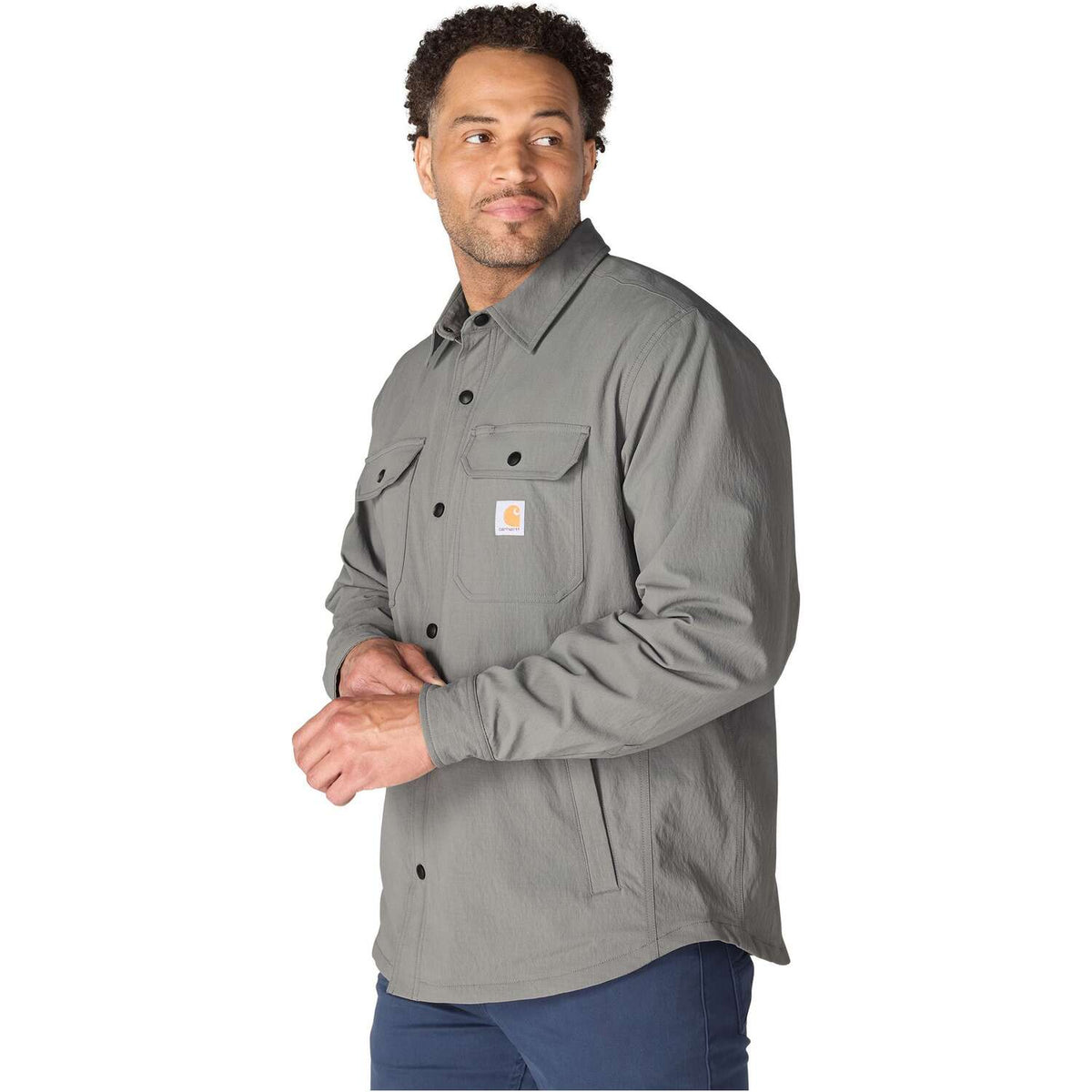 Carhartt Men's Force Fleece-Lined Rip-Stop Shirt Jac