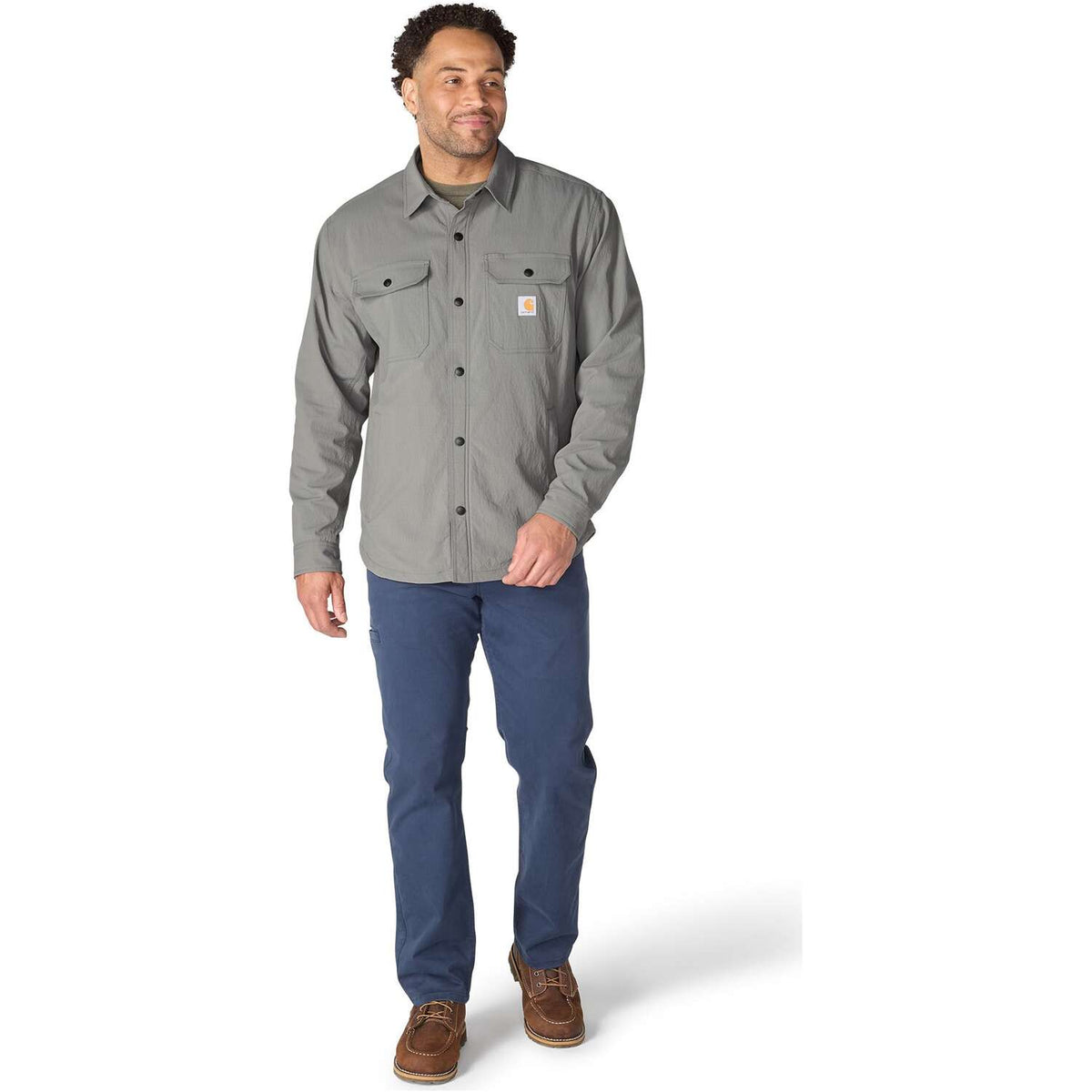 Carhartt Men's Force Fleece-Lined Rip-Stop Shirt Jac