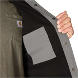 Carhartt Men's Force Fleece-Lined Rip-Stop Shirt Jac