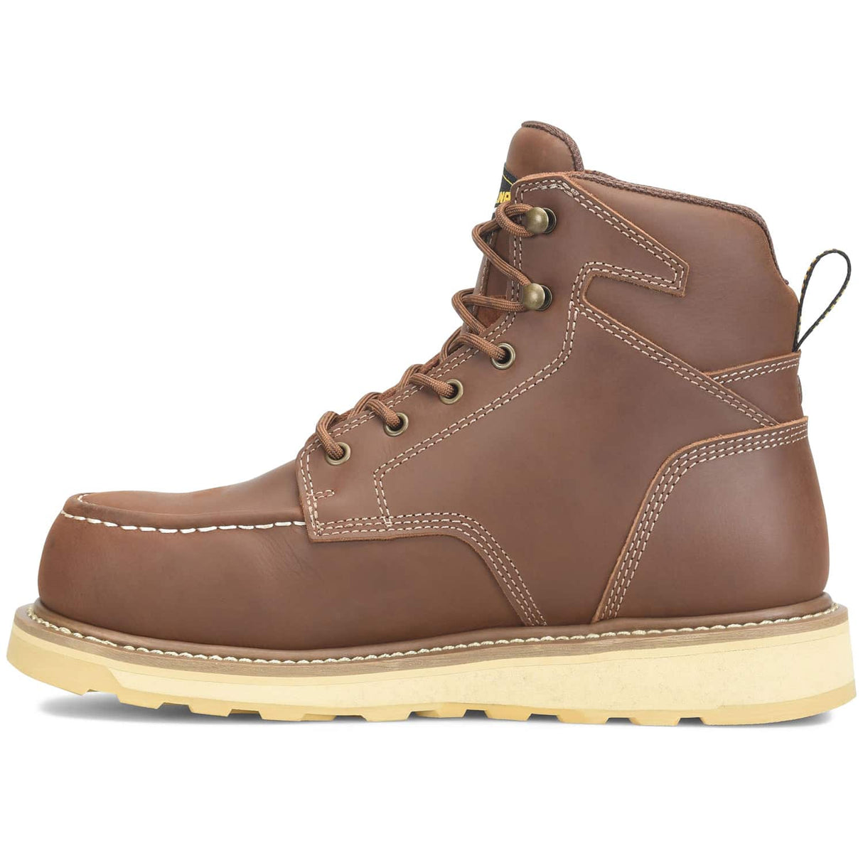 Carolina Gruntz 6-Inch Waterproof Wedge Sole Moc Composite Safety Toe Men's Work Boot