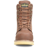 Carolina Gruntz Mens 8-Inch Waterproof Wedge Sole Moc Toe Men's Work Boot