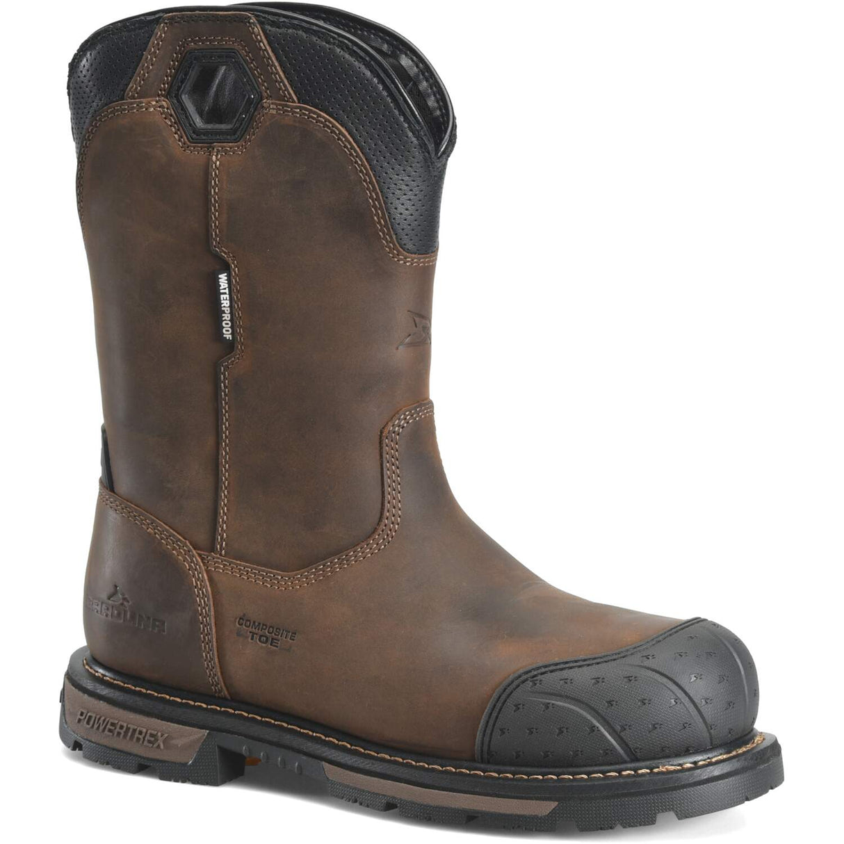 Carolina Blockade 11-inch Pull-on Men's Brown Heavy Duty Waterproof Composite Safety Toe Work Boot