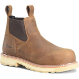 Carolina Staple Gun Men's 6-inch Pull-on Chelsea Composite Safety Toe Dark Tan Work Boot