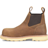 Carolina Staple Gun Men's 6-inch Pull-on Chelsea Composite Safety Toe Dark Tan Work Boot