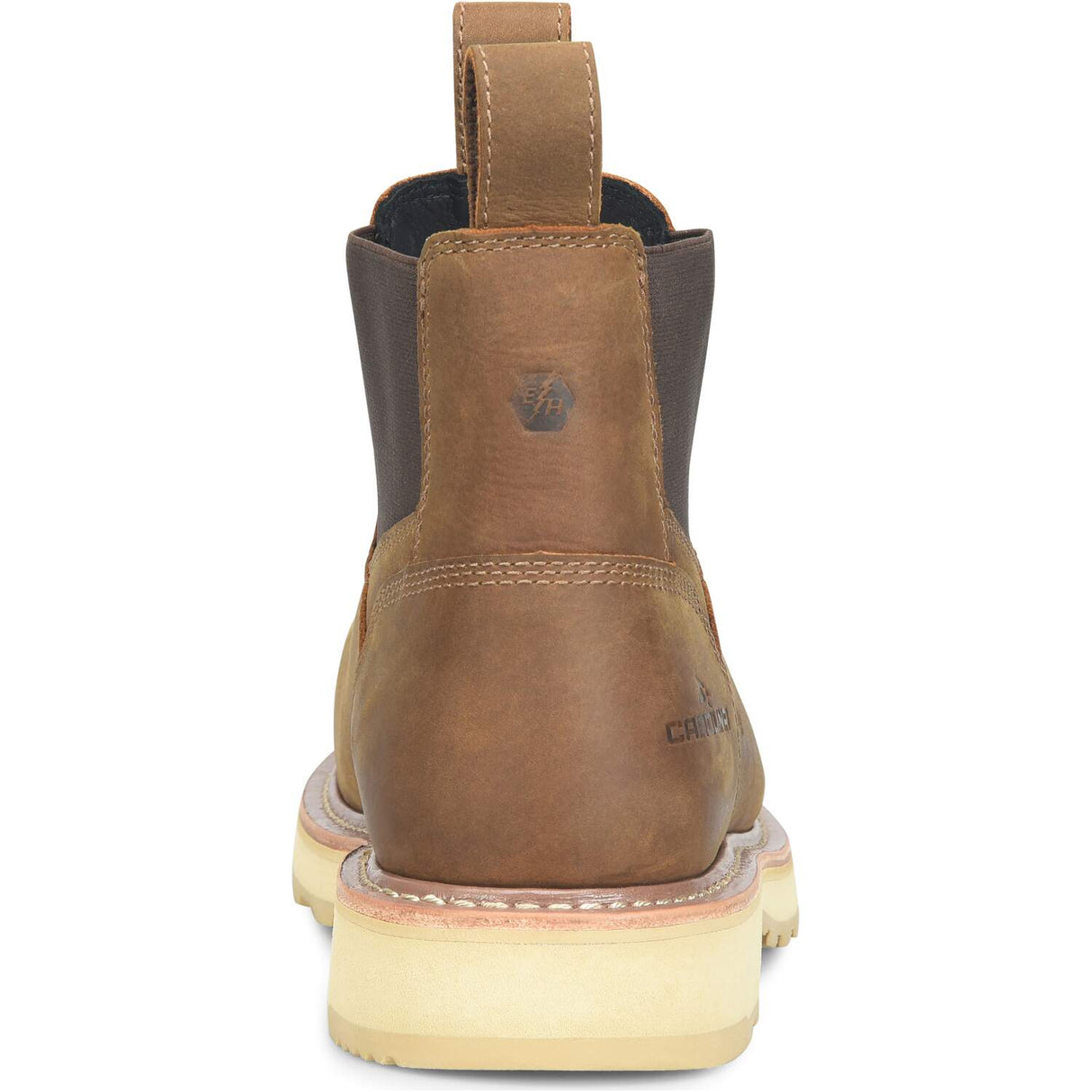 Carolina Staple Gun Men's 6-inch Pull-on Chelsea Composite Safety Toe Dark Tan Work Boot