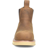 Carolina Staple Gun Men's 6-inch Pull-on Chelsea Composite Safety Toe Dark Tan Work Boot