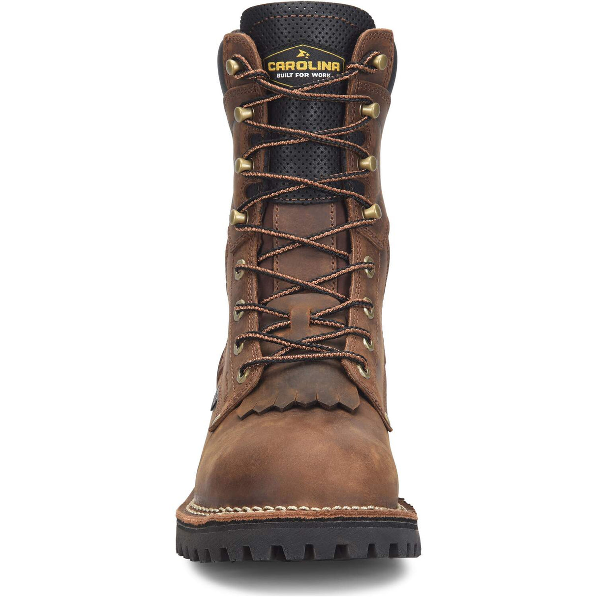 Carolina Pitstop Logger Men's 8-inch Waterproof Composite Safety Toe Brown Work Boot