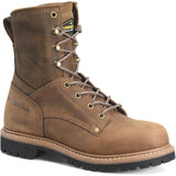 Carolina Overhaul Men's 8-inch Soft Toe Coffee Brown Work Boot