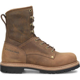 Carolina Overhaul Men's 8-inch Soft Toe Coffee Brown Work Boot
