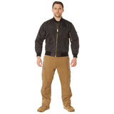 Black Lightweight MA-1 Flight Jacket