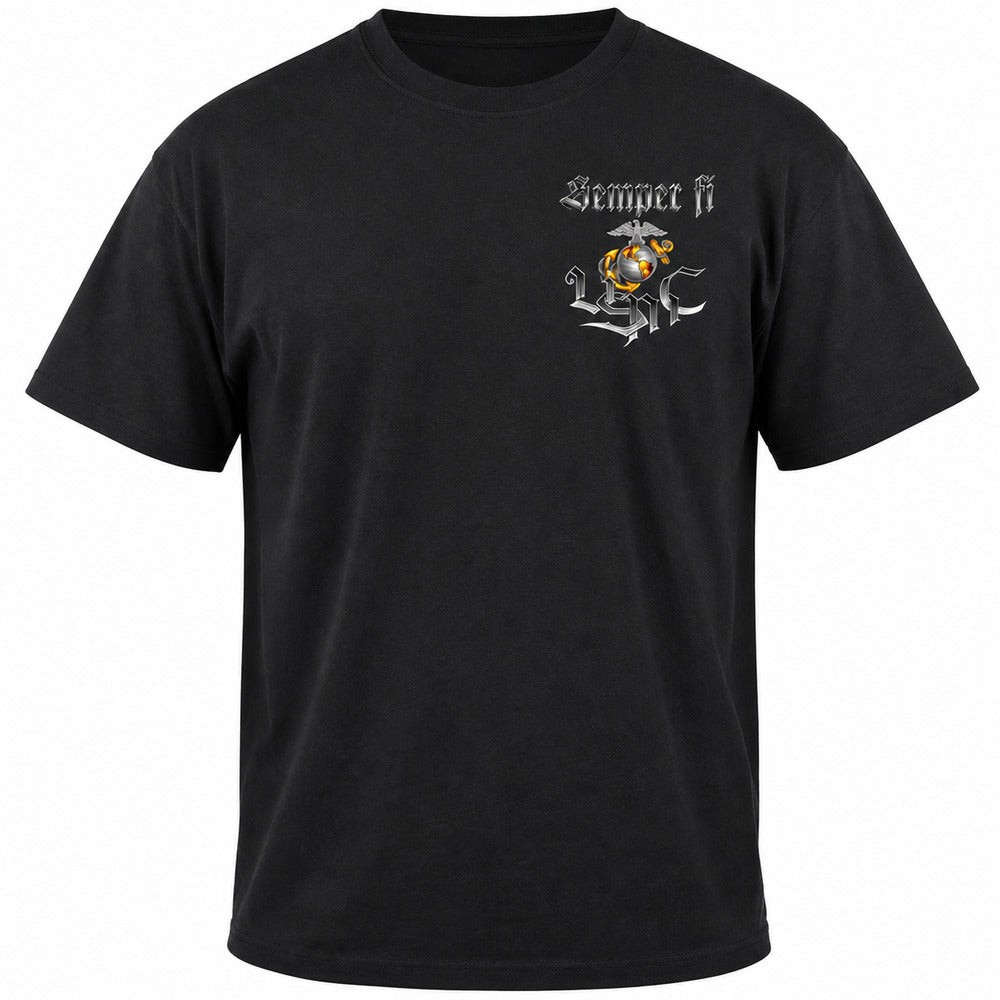 US Marines Steel Bulldog Semper Fi T-Shirt - front view