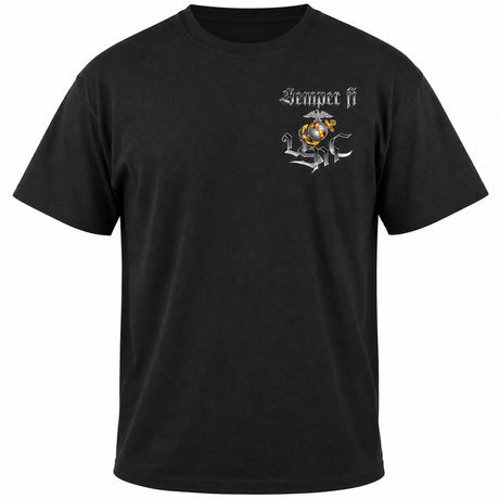 US Marines Steel Bulldog Semper Fi T-Shirt - front view