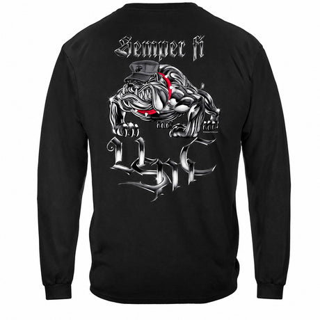 Marine Steel Bulldog Long Sleeve T-shirt - back view
