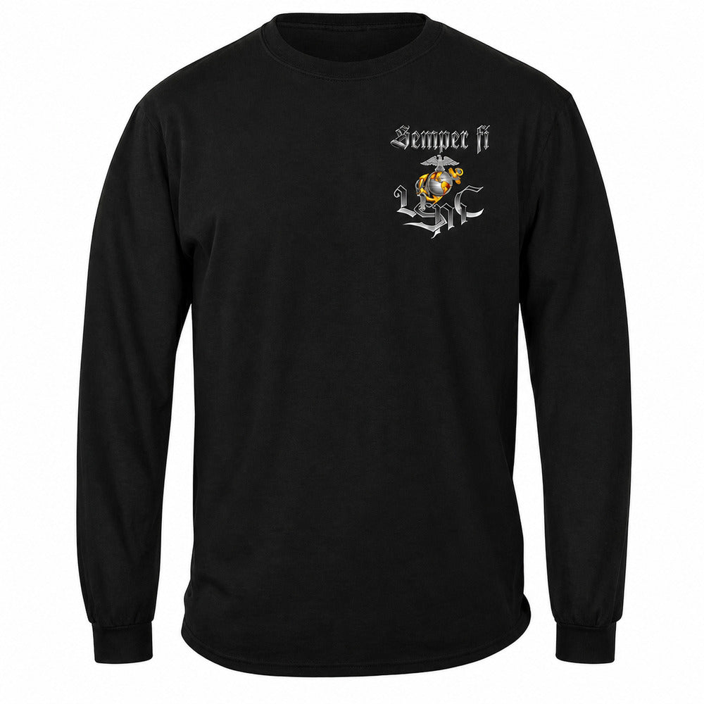 Marine Steel Bulldog Long Sleeve T-shirt - front view