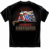 Redneck Firefighter T-Shirt - Black - back view