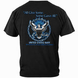 All Gave Some, Some Gave All - Navy T-shirt - back view